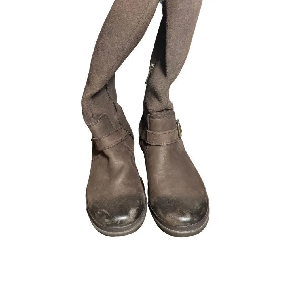Brown Knee-High Leather Boots Ugg size 6 L